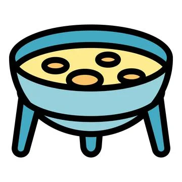 Boiling fondue icon vector flat Ilustración de archivo