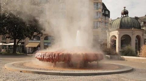 Boiling fountain all Stock Footage 48340434