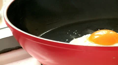 Boiling Fried Egg 1 Stock Footage 10896205