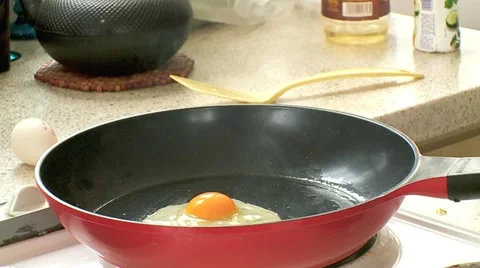Boiling Fried Egg 2 Stock Footage 10896248