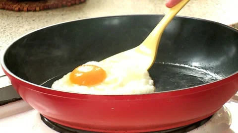 Boiling Fried Egg 3 Stock Footage 10896311