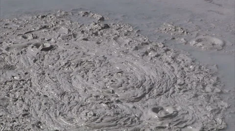 Boiling geothermal Mud Pool Stock Footage 44675693