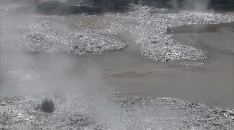Boiling geothermal Mud Pool Stock Footage 44902666