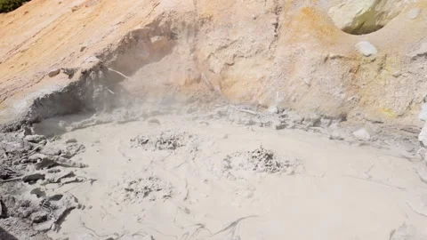 Boiling Geothermal Mud Pool Sulphur Works Lassen Stock Footage 333008076