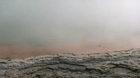 Boiling Hot Mud Water with Bubbles Stock Footage 201445