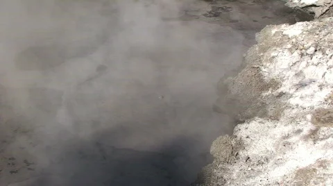Boiling Hot Mud Water with Bubbles Stock-Footage 203776