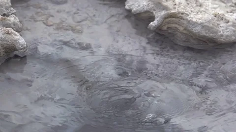 Boiling Hot Spring Stock Footage 76951429