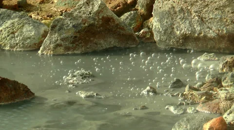 Boiling hot spring in iceland Stock Footage 27866485