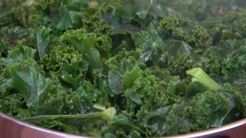 Boiling kale. Stock Footage 165495506