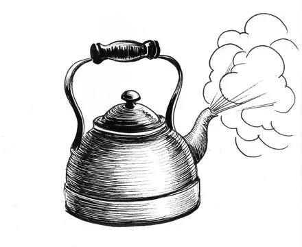 Boiling kettle Stock Illustration