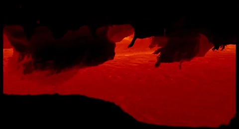 Boiling Lava Lake Surface 4K Real Shot Intense Heat Stock Footage 332295521