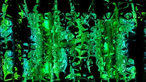 Boiling liquid surface with bubbles, computer generated modern abstract Illustrazione stock
