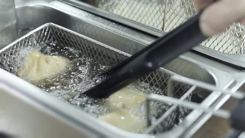 Boiling of meat dumplings in slow motion Stock Footage 82042945