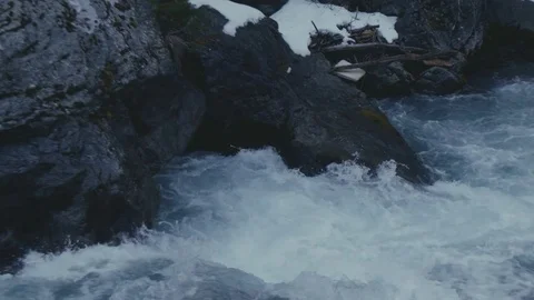 Boiling mountain river Stock Footage 78138585