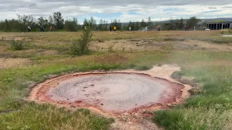 Boiling mud pit Stock Footage 328227127