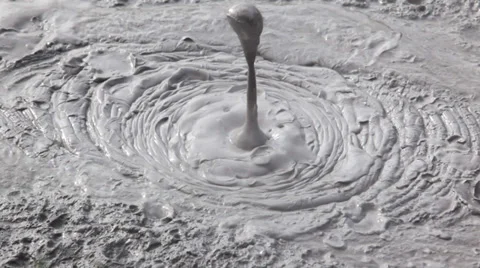 Boiling mud pool in Rotorua New Zealand Stock Footage 32906272