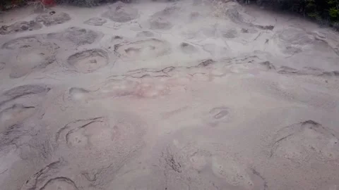 Boiling mud pools bubbling at Te Puia, Rotorua Stock Footage 142510584