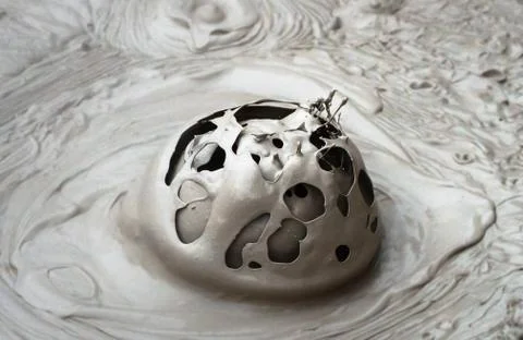 Boiling mud at the Wai-O-Tapu Thermal Wonderland, New Zealand Stock Photos