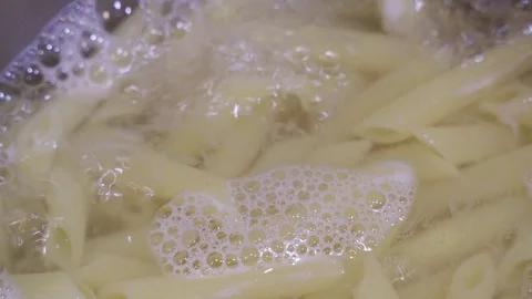 Boiling pasta,Macro Stock Footage 107824185