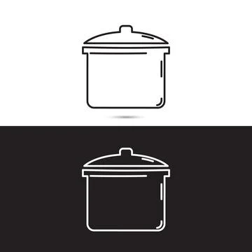 Boiling pot cooking icon vector design concept Stock Illustration