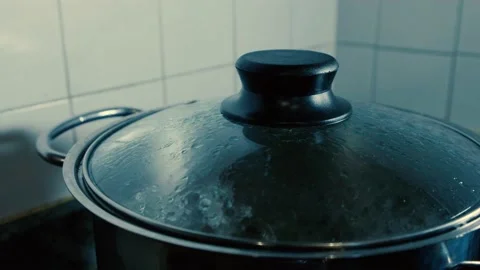 Boiling pot Stock Footage