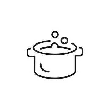 Boiling Pot Icon Stock Illustration