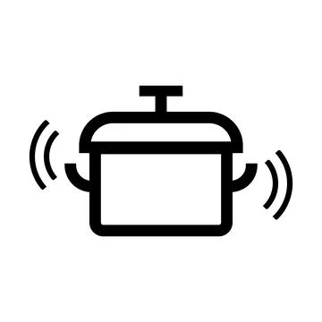 Boiling pot icon. Vibrating pot icon. Vector. Stock Illustration