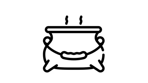 Boiling potion in tank black icon animation Stock Footage 156670565