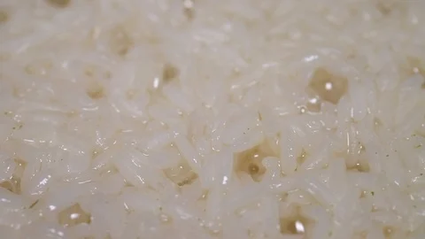 Boiling rice closeup Stock Footage 88798628