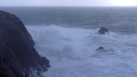 A Boiling Sea Stock Footage 97857121