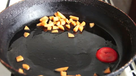 Boiling sliced carrot at pan Video stock 67850047