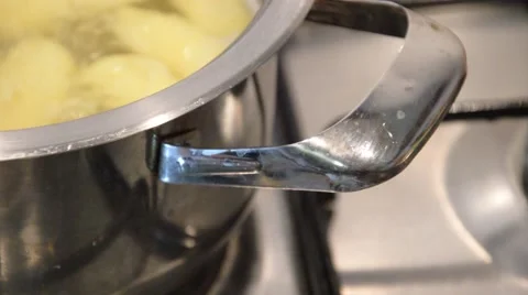 Boiling soup with dumplings Stock Footage 43280541