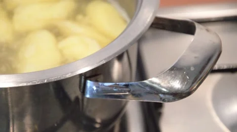 Boiling soup with dumplings Stock Footage 43281386