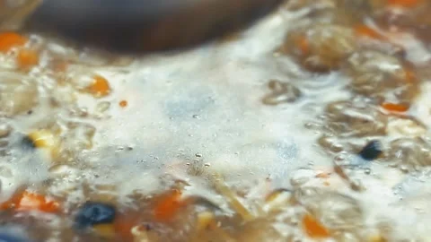 BOILING SOUP Stock Footage 138202853