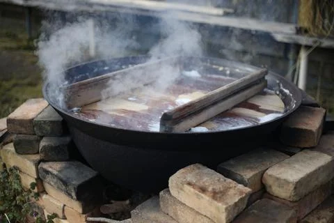 Boiling soybeans Stock Photos