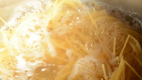 Boiling spaghetti Stock Footage 73620150