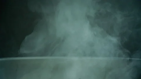 Boiling steam in a pot or pan Stock Footage 198005394