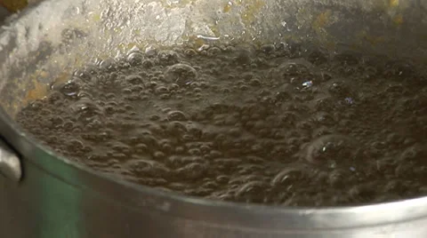 Boiling sugar Stock Footage 32394850