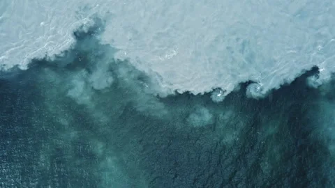 Boiling surface of sea turquoise water from ship sea day cleaning Stock Footage 142377032