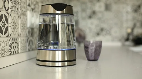 Boiling tea pot on the table Stock Footage 115161278