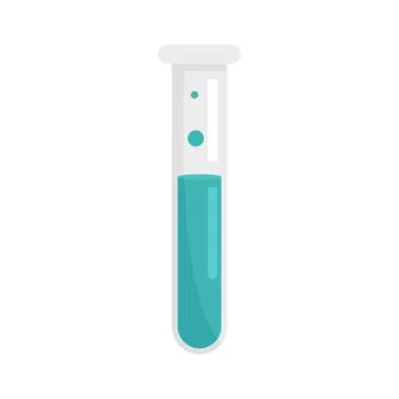 Boiling test tube icon flat isolated vector Ilustración de archivo