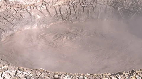 Boiling thermal mudhole water  Stock Footage 950776
