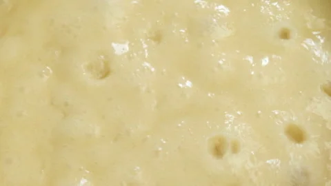 Boiling of a thick substance close-up Stock Footage 121620809