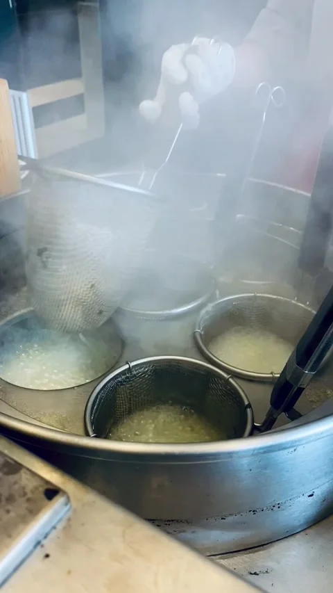 Boiling utensil for cooking Stock Footage 224662445