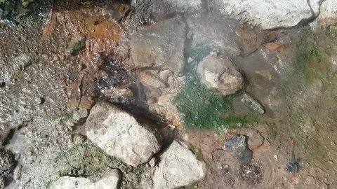 Boiling volcanic water Video stock 91352666