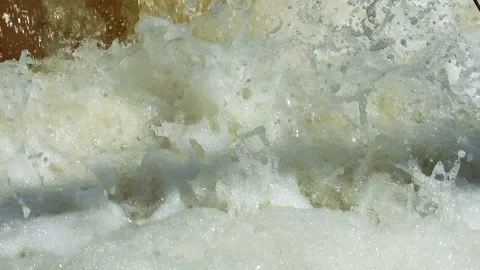 Boiling waste water with foam Stock Footage 89956734