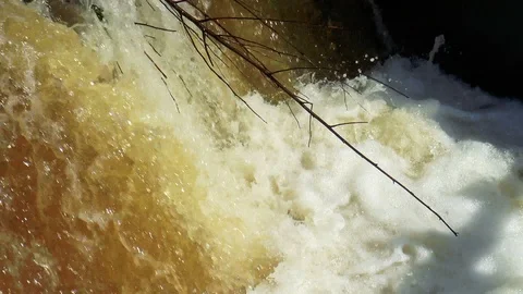 Boiling waste water with foam Stock Footage 89957019
