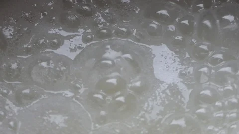 Boiling water boiled rice 스톡 동영상 104842707