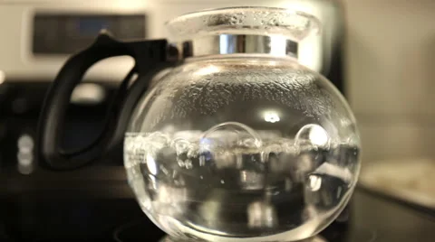 Boiling Water in Clear Pot Stock-Footage 68642809