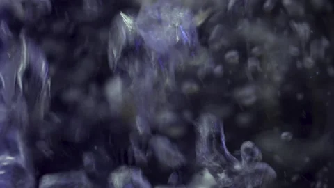 Boiling water, close up, black background Stock Footage 264584635